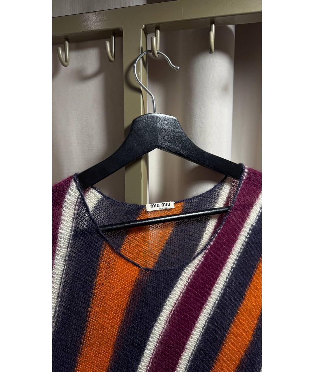 MIU MIU Мульти шерстяное повседневное платье, фото 2