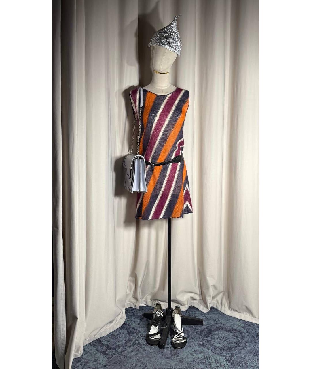 MIU MIU Мульти шерстяное повседневное платье, фото 3