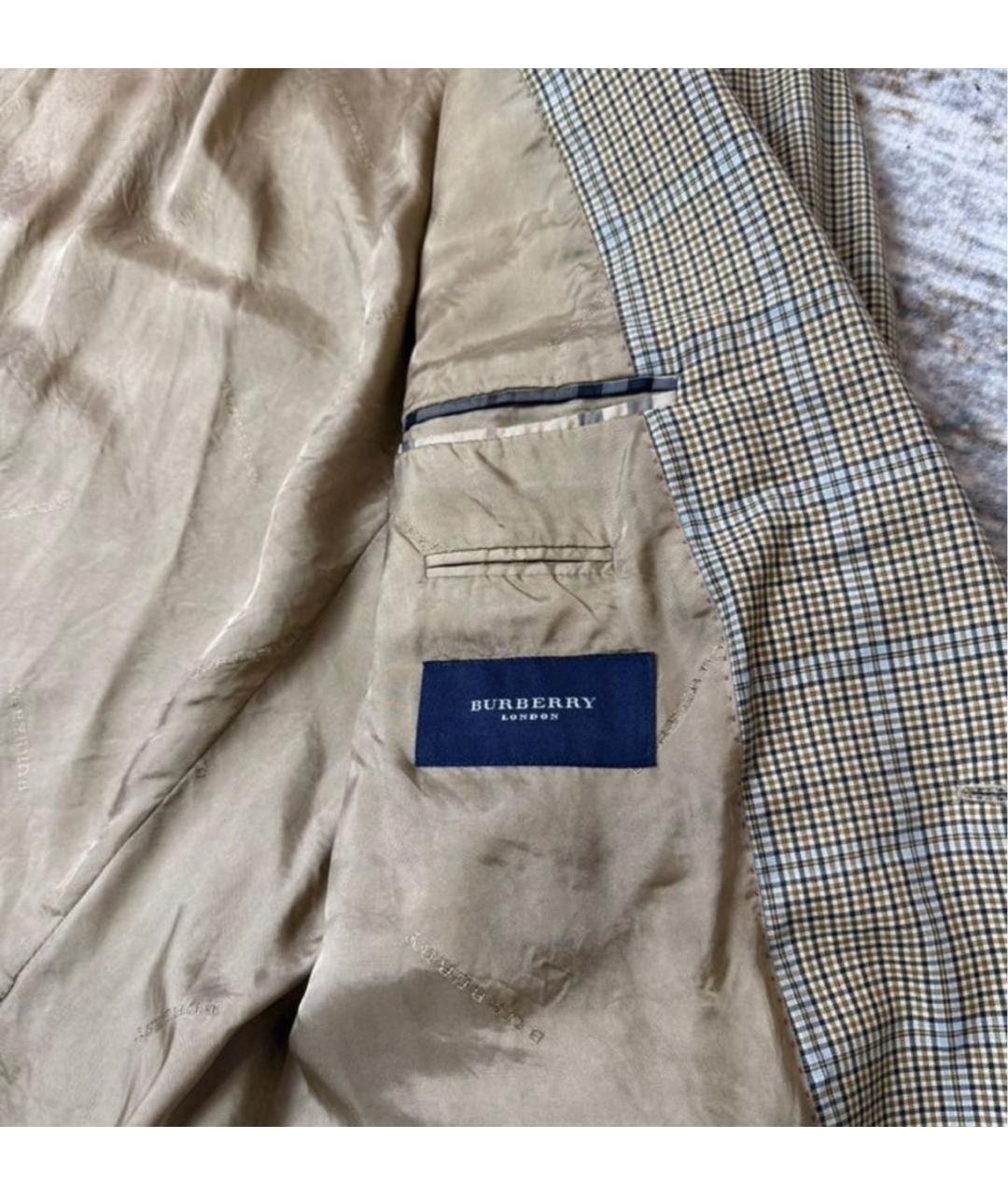 BURBERRY Коричневый шерстяной пиджак, фото 4