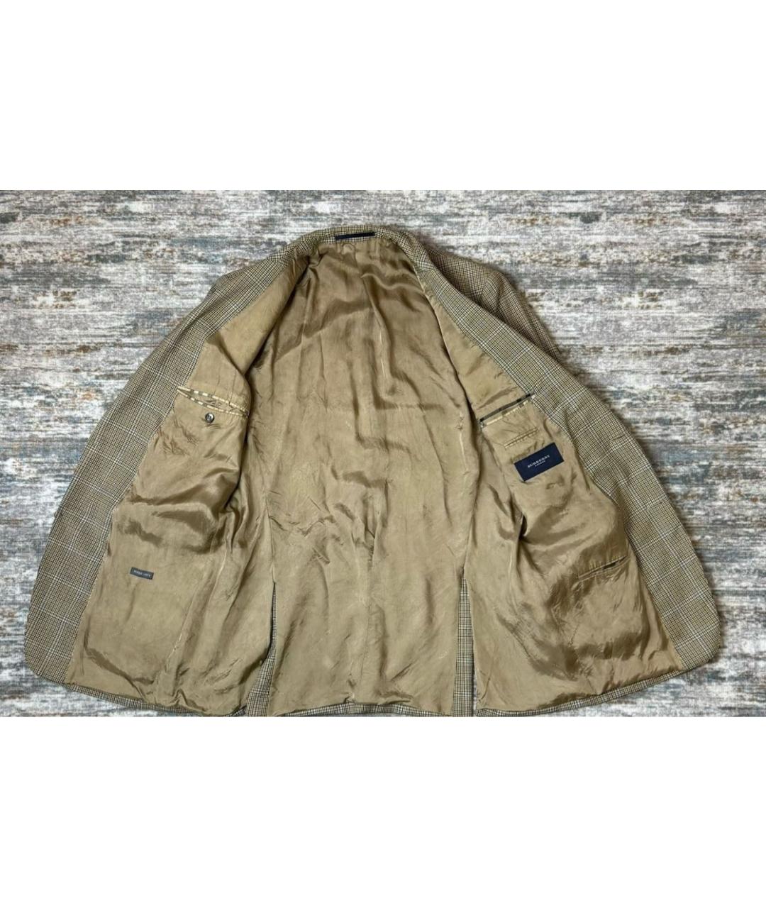 BURBERRY Коричневый шерстяной пиджак, фото 3