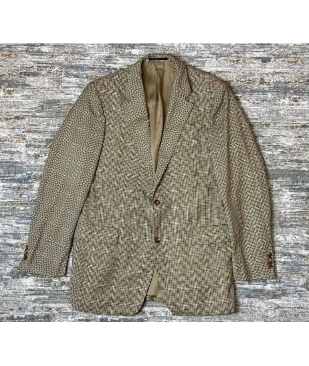 BURBERRY Коричневый шерстяной пиджак, фото 7