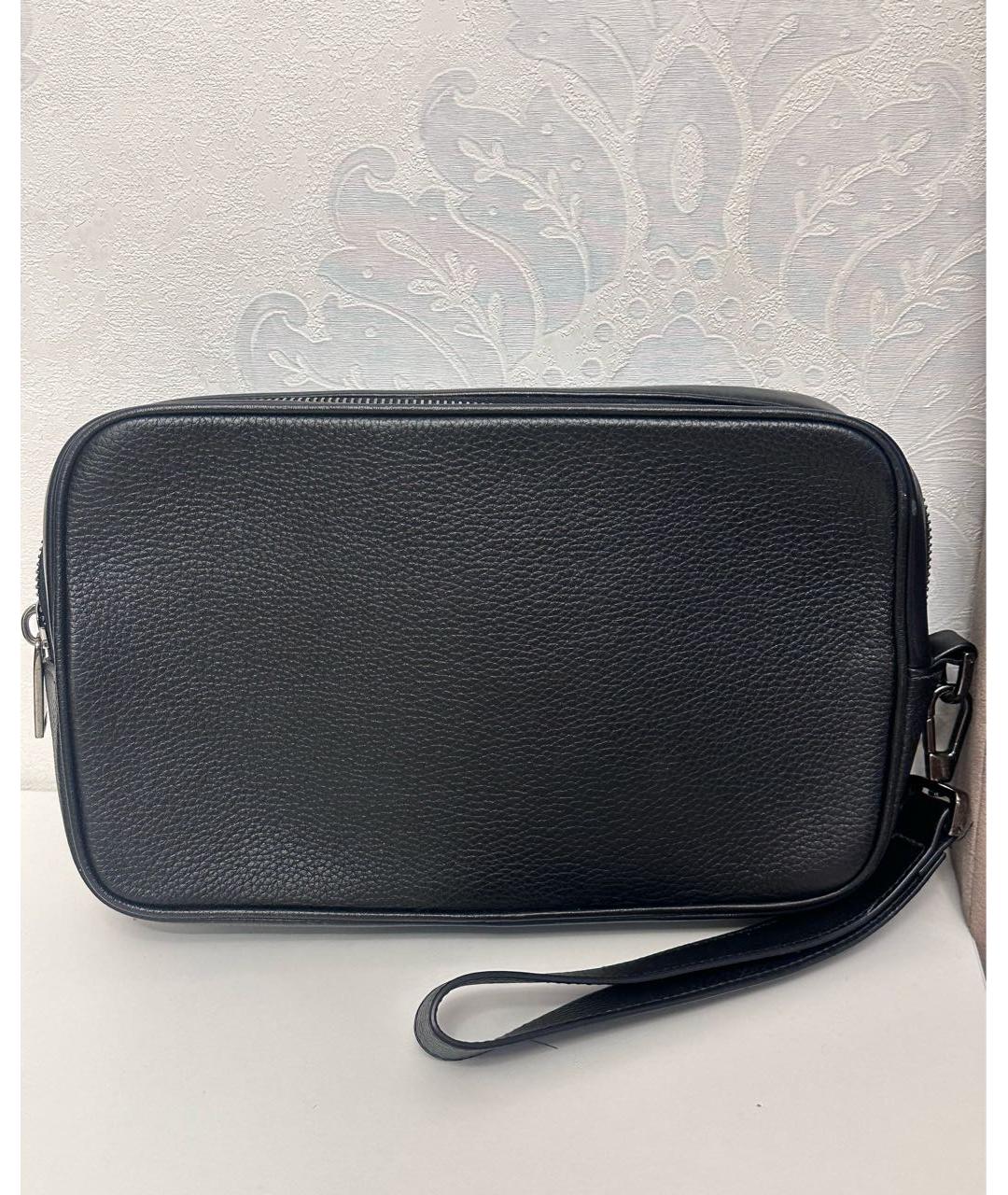 CHRISTIAN DIOR Черная кожаная барсетка, фото 3