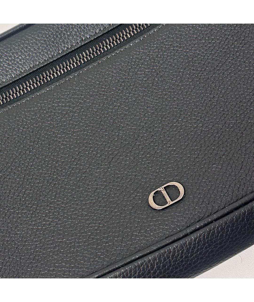 CHRISTIAN DIOR Черная кожаная барсетка, фото 6