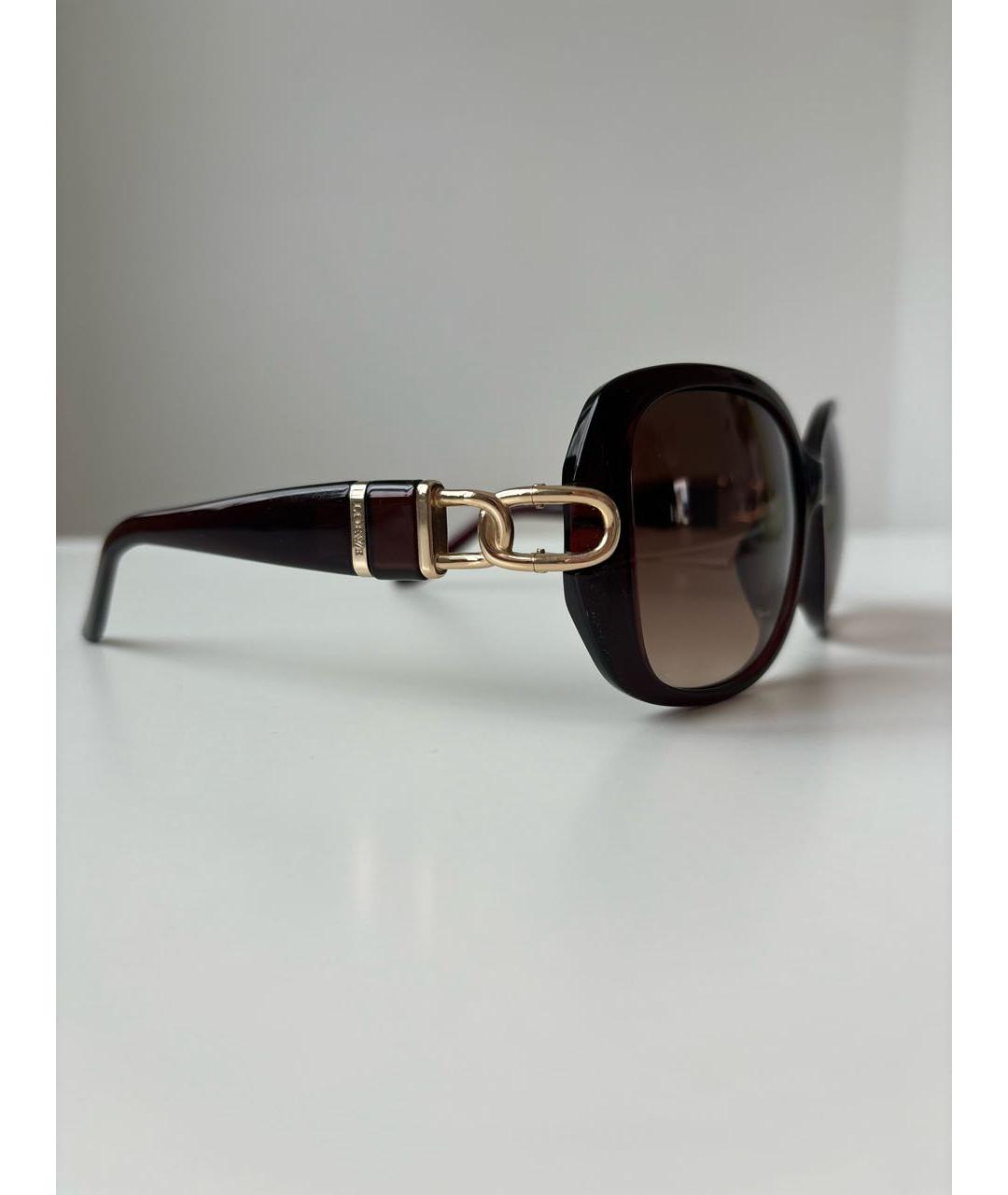 LOEWE Коричневые пластиковые солнцезащитные очки, фото 2
