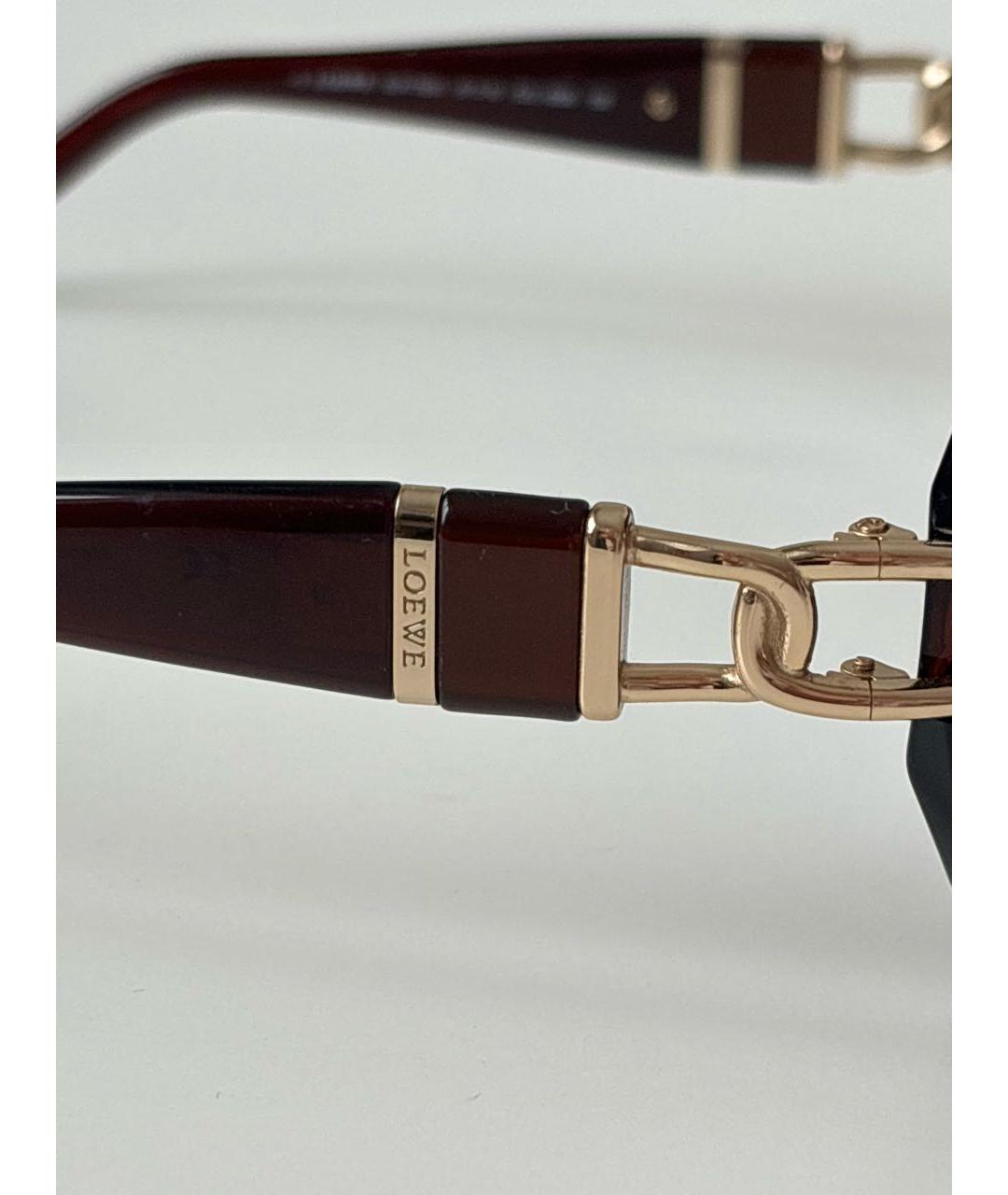 LOEWE Коричневые пластиковые солнцезащитные очки, фото 3