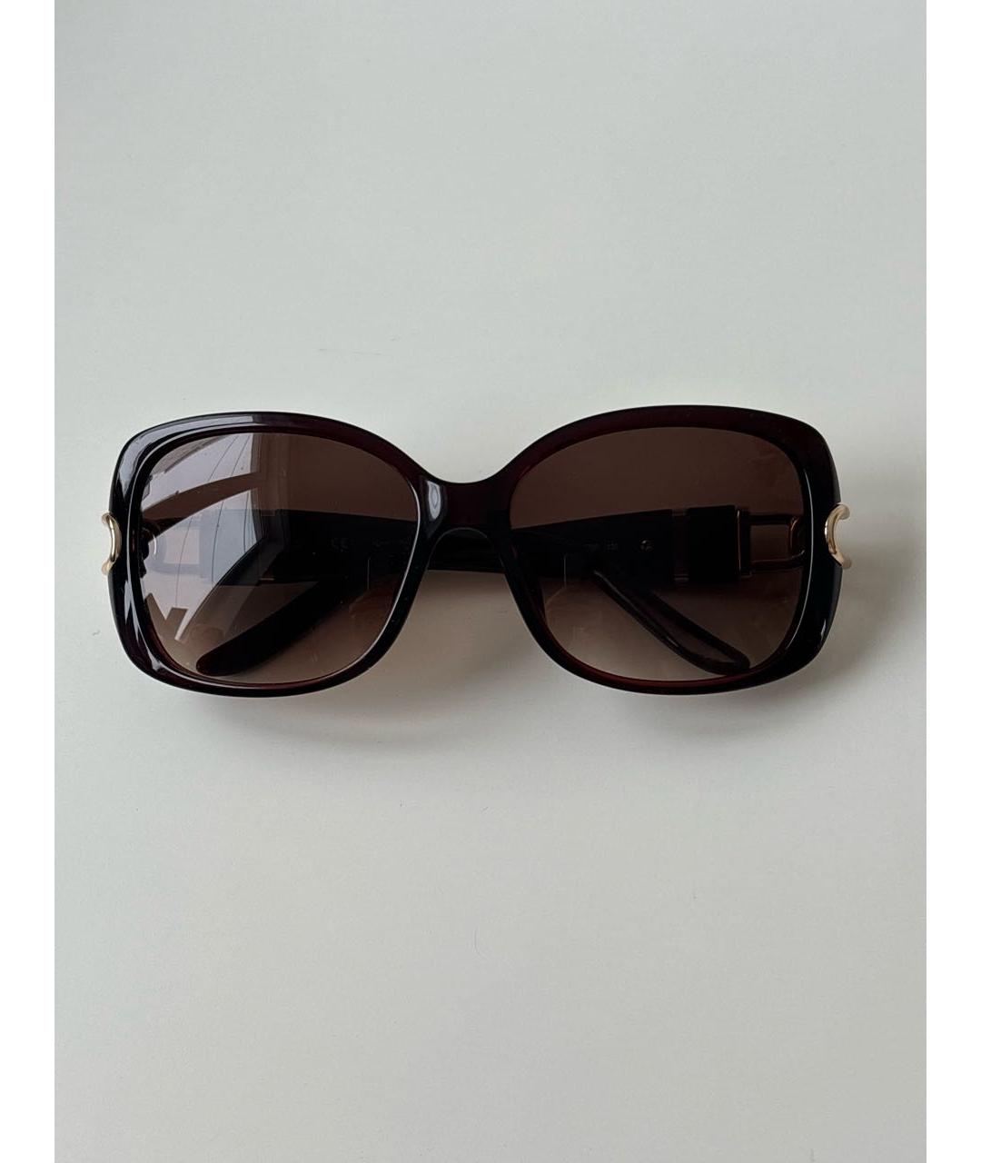 LOEWE Коричневые пластиковые солнцезащитные очки, фото 6