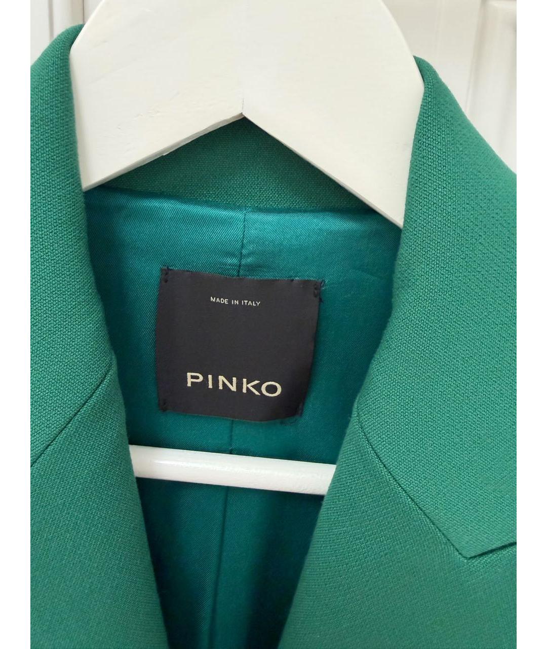 PINKO Зеленый полиэстеровый жакет/пиджак, фото 3