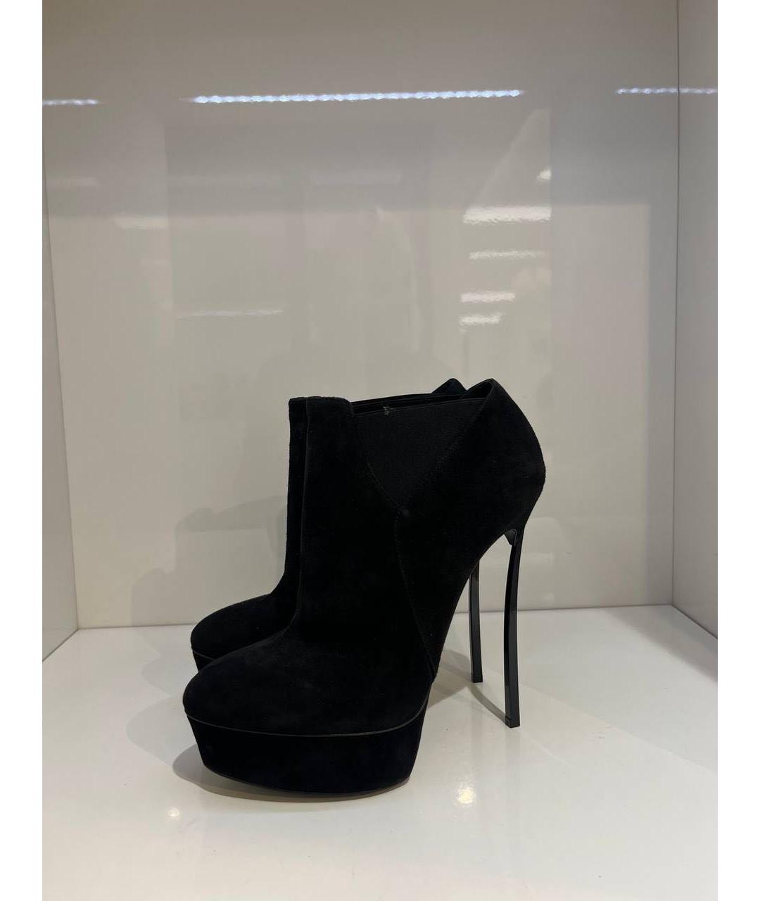 CASADEI Черные замшевые ботинки, фото 4