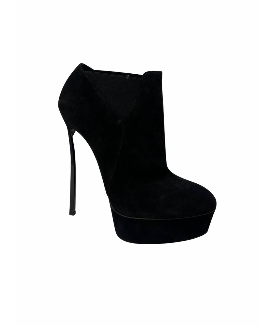 CASADEI Черные замшевые ботинки, фото 1