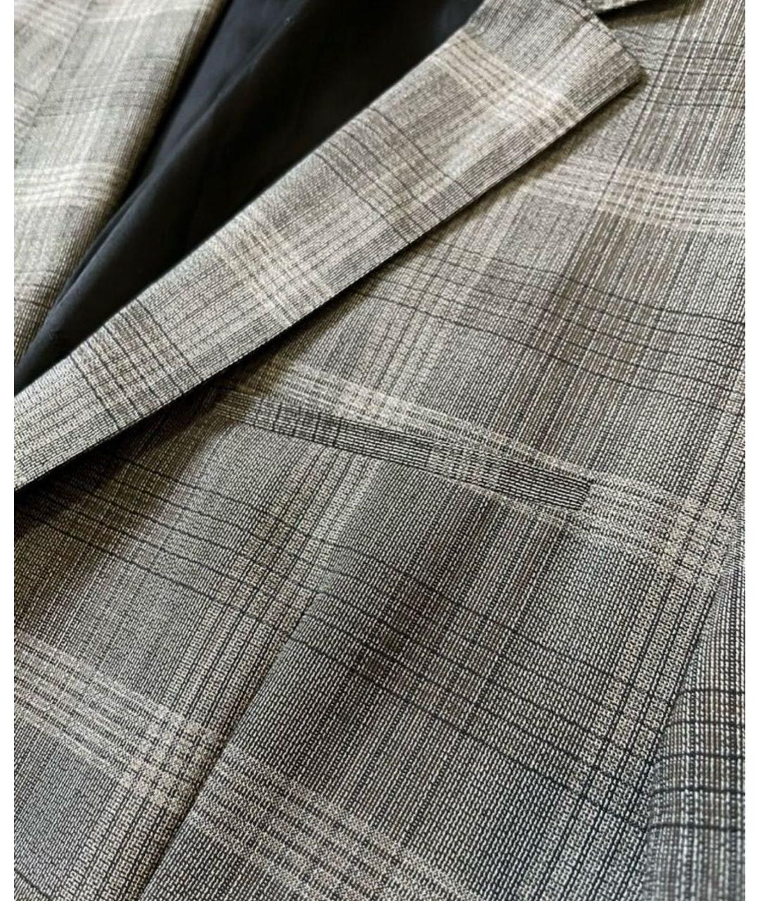 HUGO BOSS Серый шерстяной пиджак, фото 3