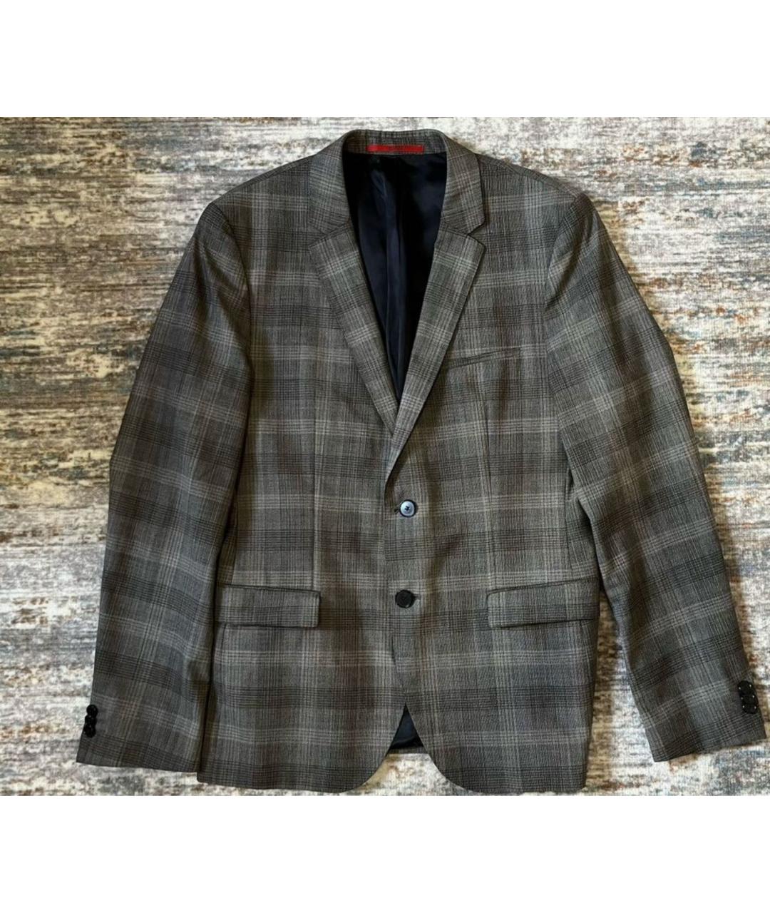 HUGO BOSS Серый шерстяной пиджак, фото 9