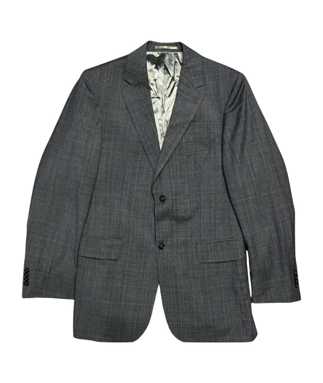 BURBERRY Серый шерстяной пиджак, фото 1