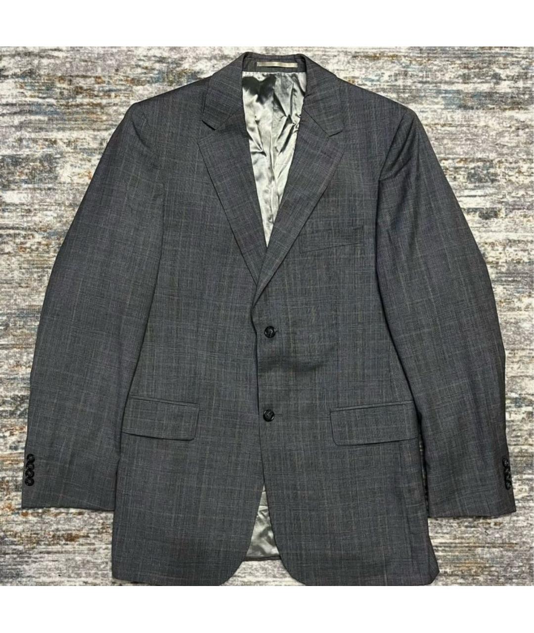 BURBERRY Серый шерстяной пиджак, фото 4