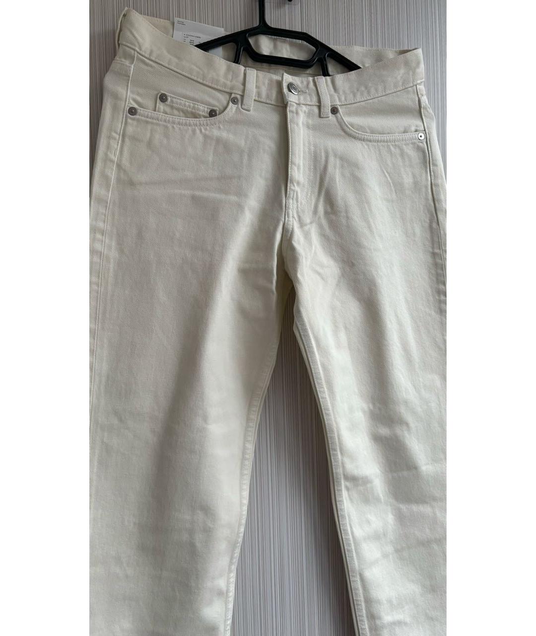 ARKET Бежевые хлопковые прямые джинсы, фото 2