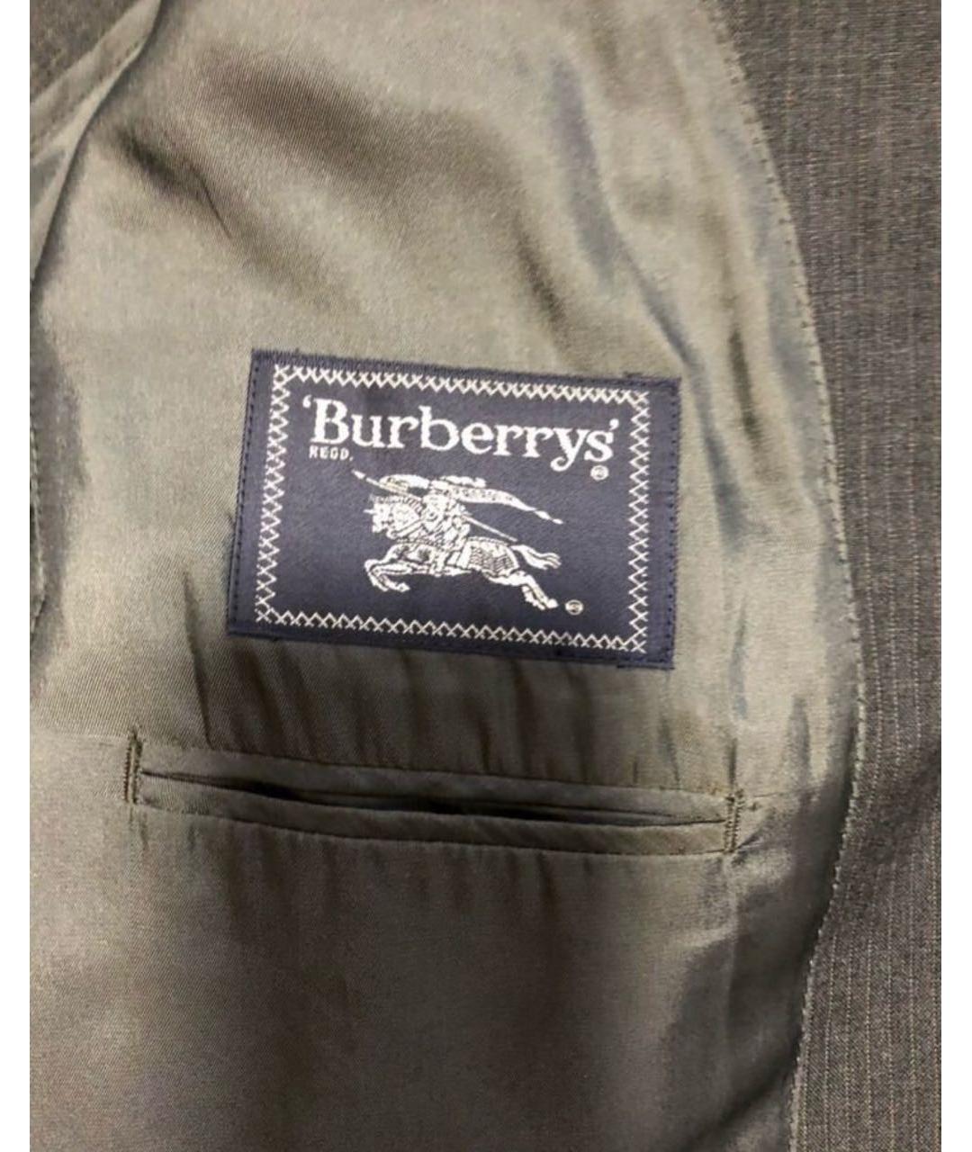 BURBERRY Серый шерстяной жакет/пиджак, фото 3