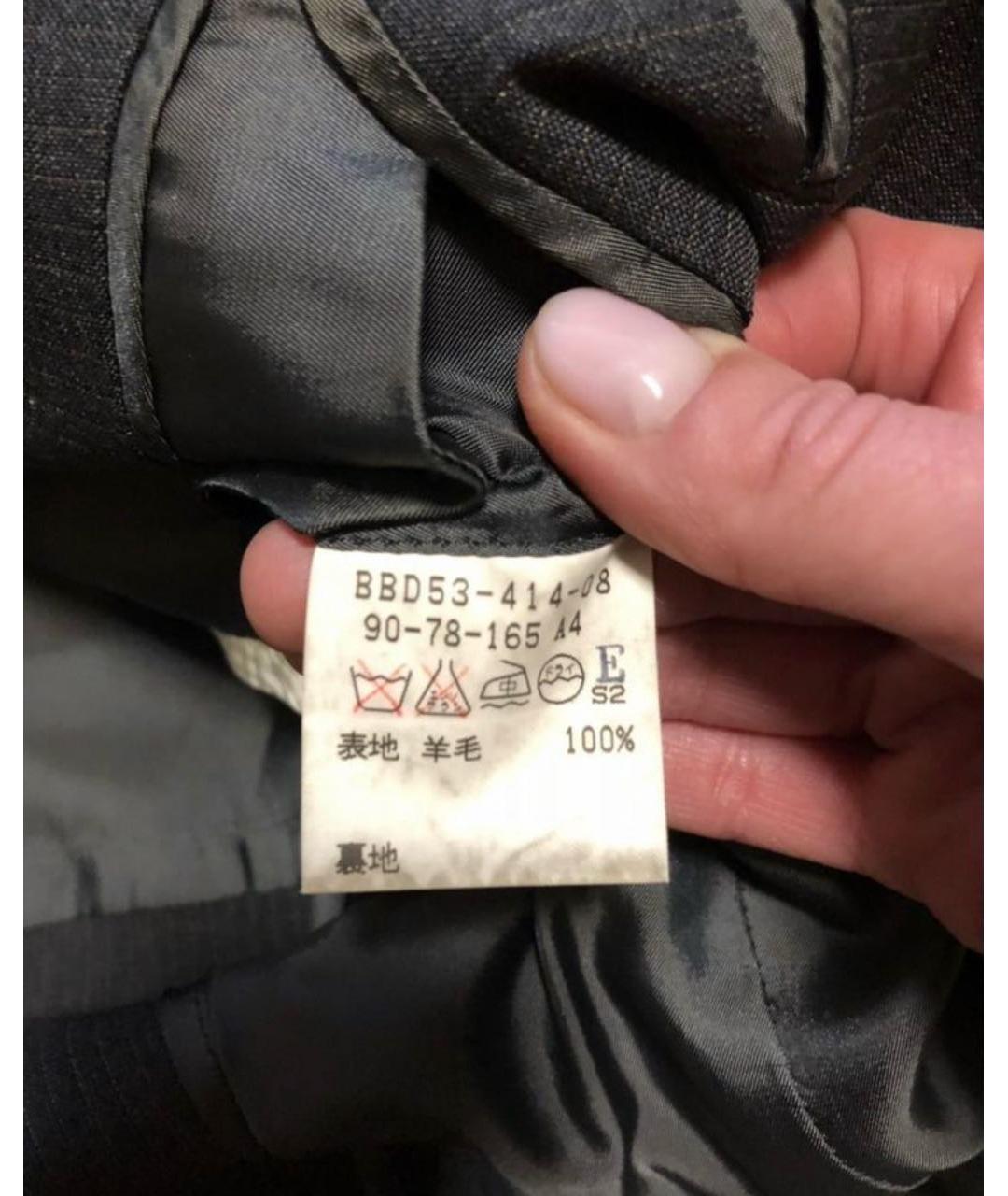 BURBERRY Серый шерстяной жакет/пиджак, фото 4