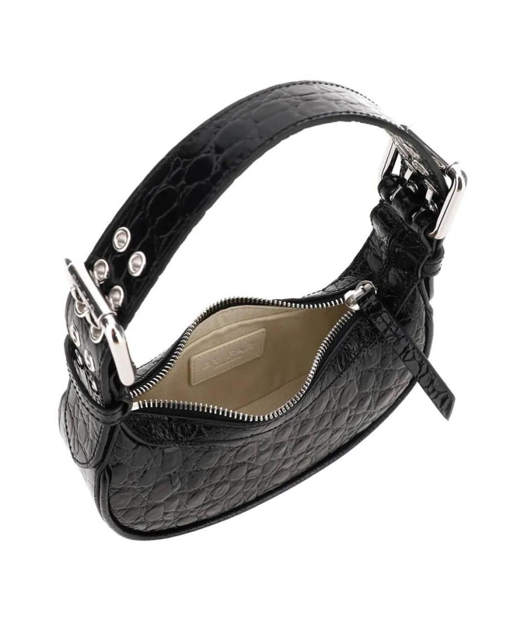 BY FAR Черная сумка с короткими ручками из лакированной кожи, фото 4