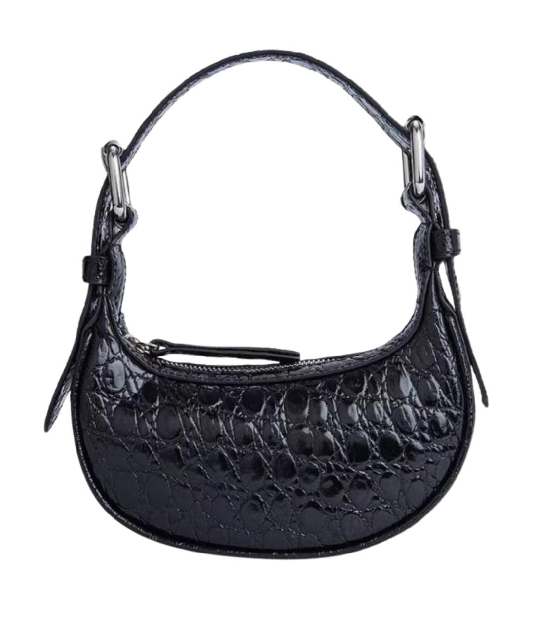 BY FAR Черная сумка с короткими ручками из лакированной кожи, фото 1