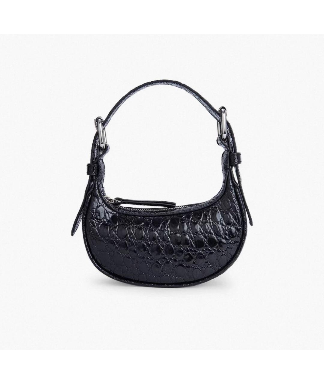 BY FAR Черная сумка с короткими ручками из лакированной кожи, фото 8