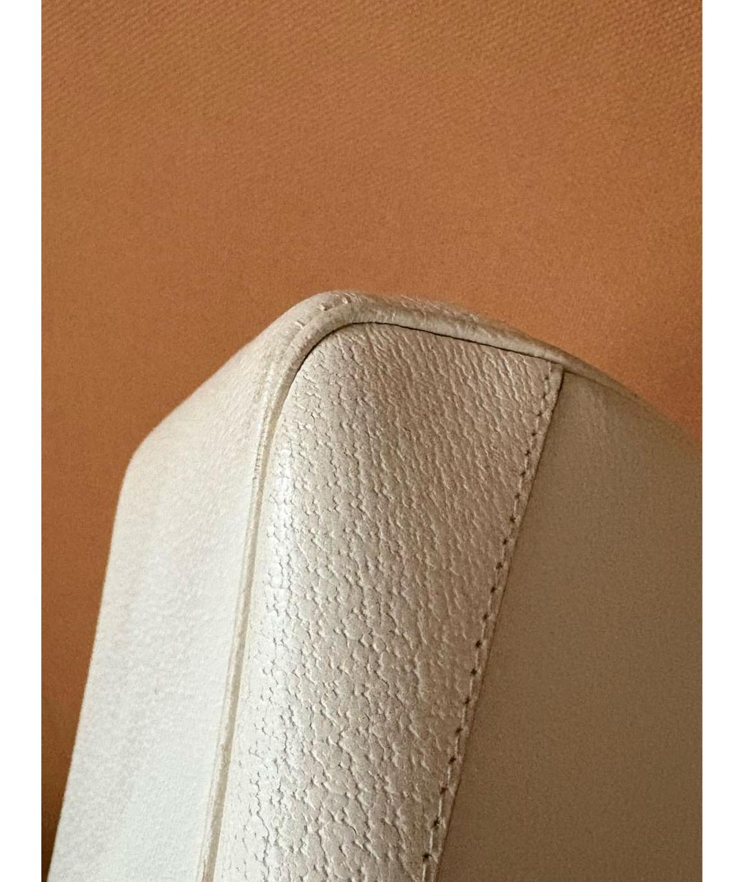 GUCCI Белая кожаная сумка с короткими ручками, фото 8