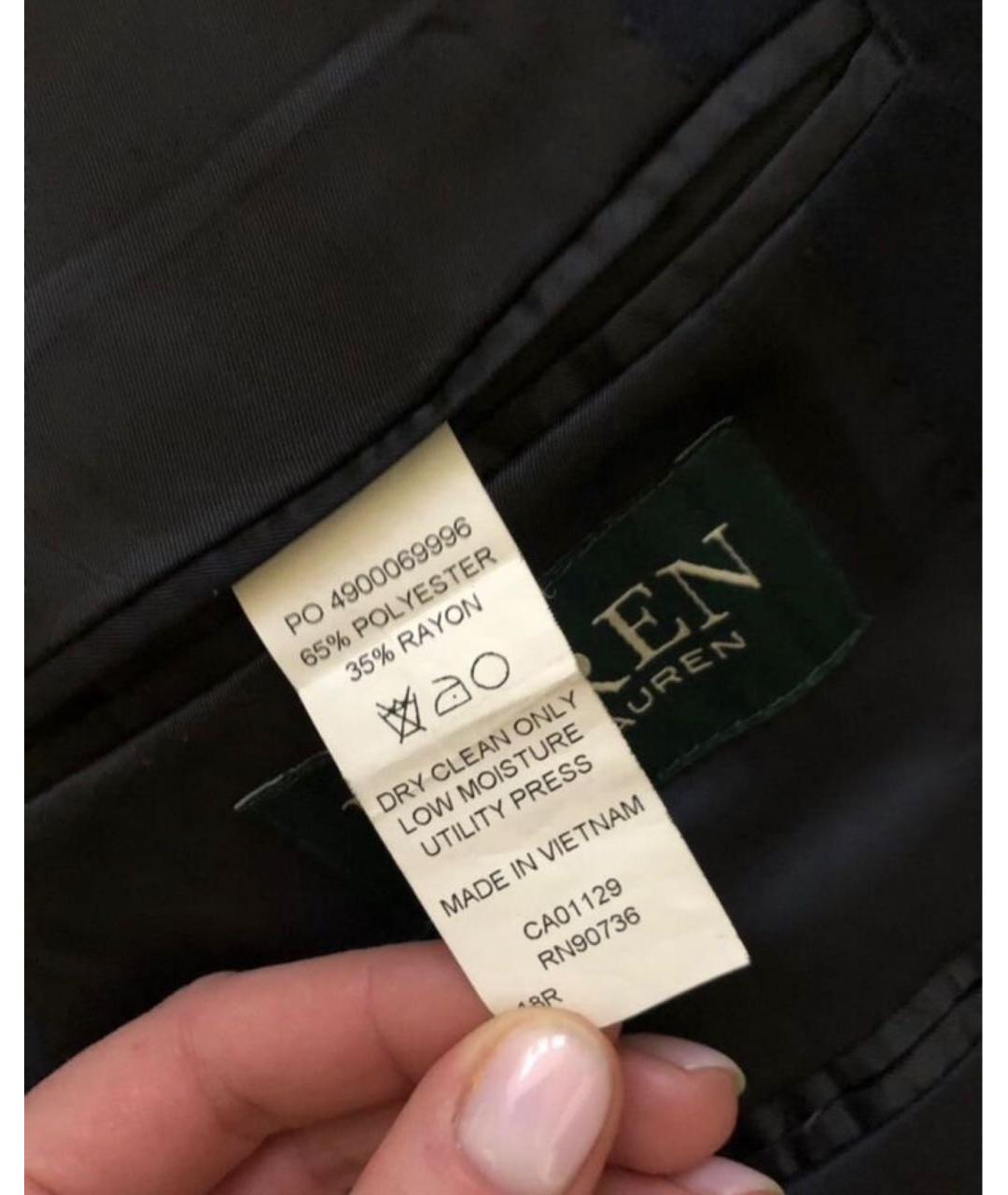 RALPH LAUREN Темно-синий шерстяной пиджак, фото 4