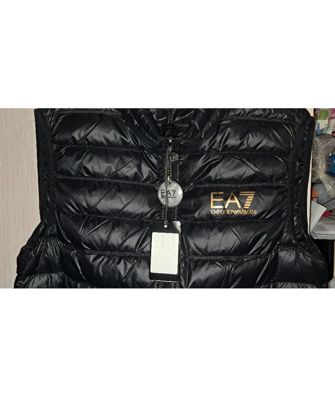 EA7 Черный полиамидовый жилет, фото 3