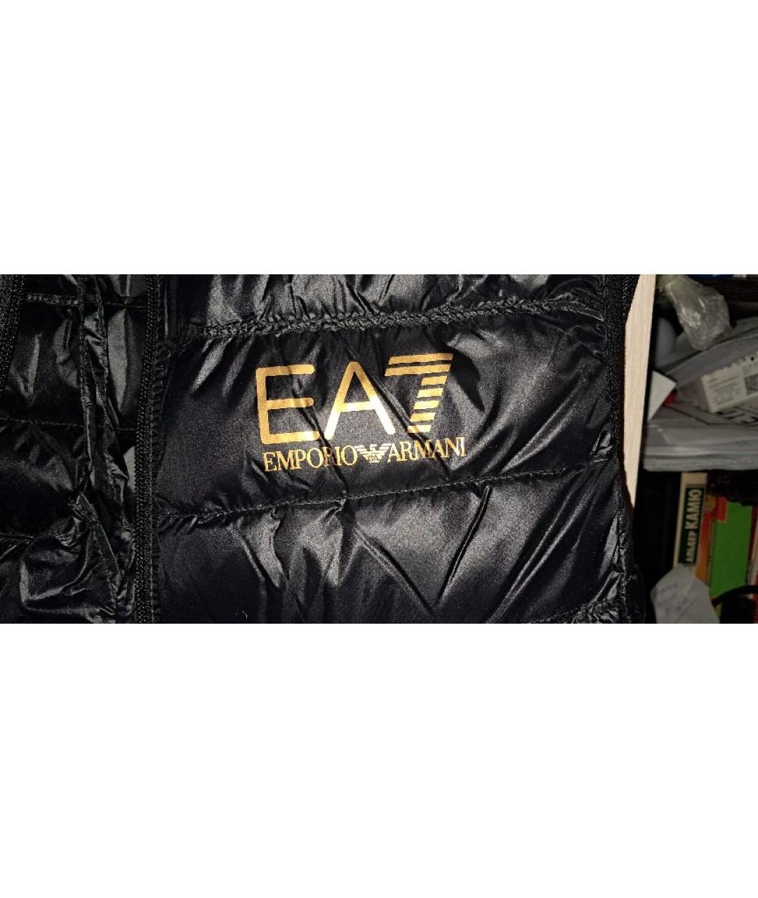 EA7 Черный полиамидовый жилет, фото 5
