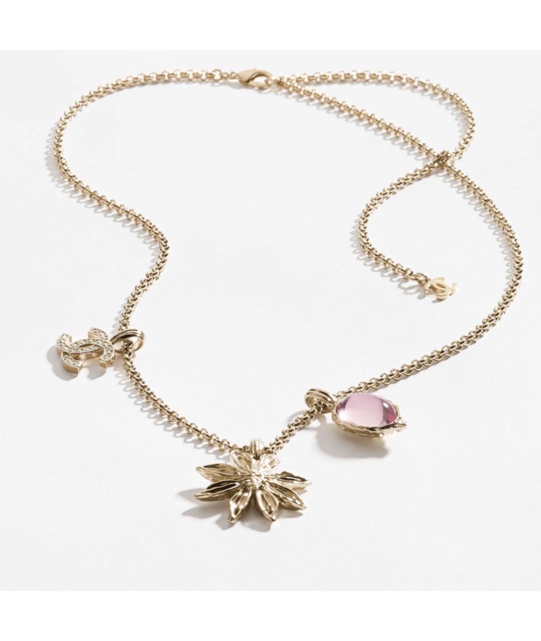 CHANEL Золотое металлическое колье, фото 3