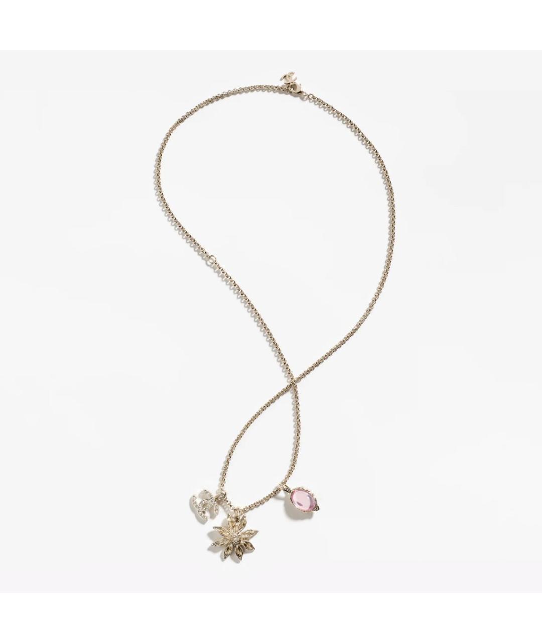 CHANEL Золотое металлическое колье, фото 4