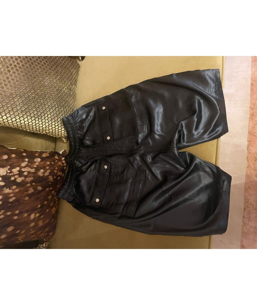 RICK OWENS Черные шелковые шорты, фото 2