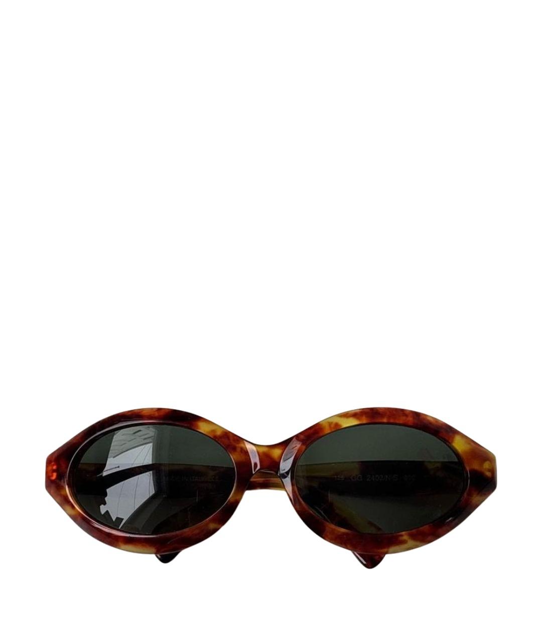 GUCCI Коричневые пластиковые солнцезащитные очки, фото 1