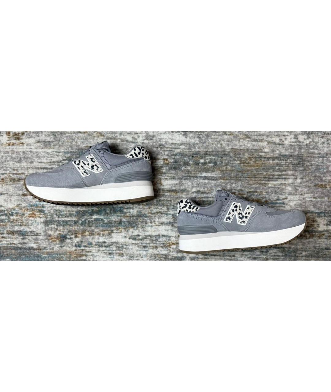 NEW BALANCE Серые замшевые кроссовки, фото 2