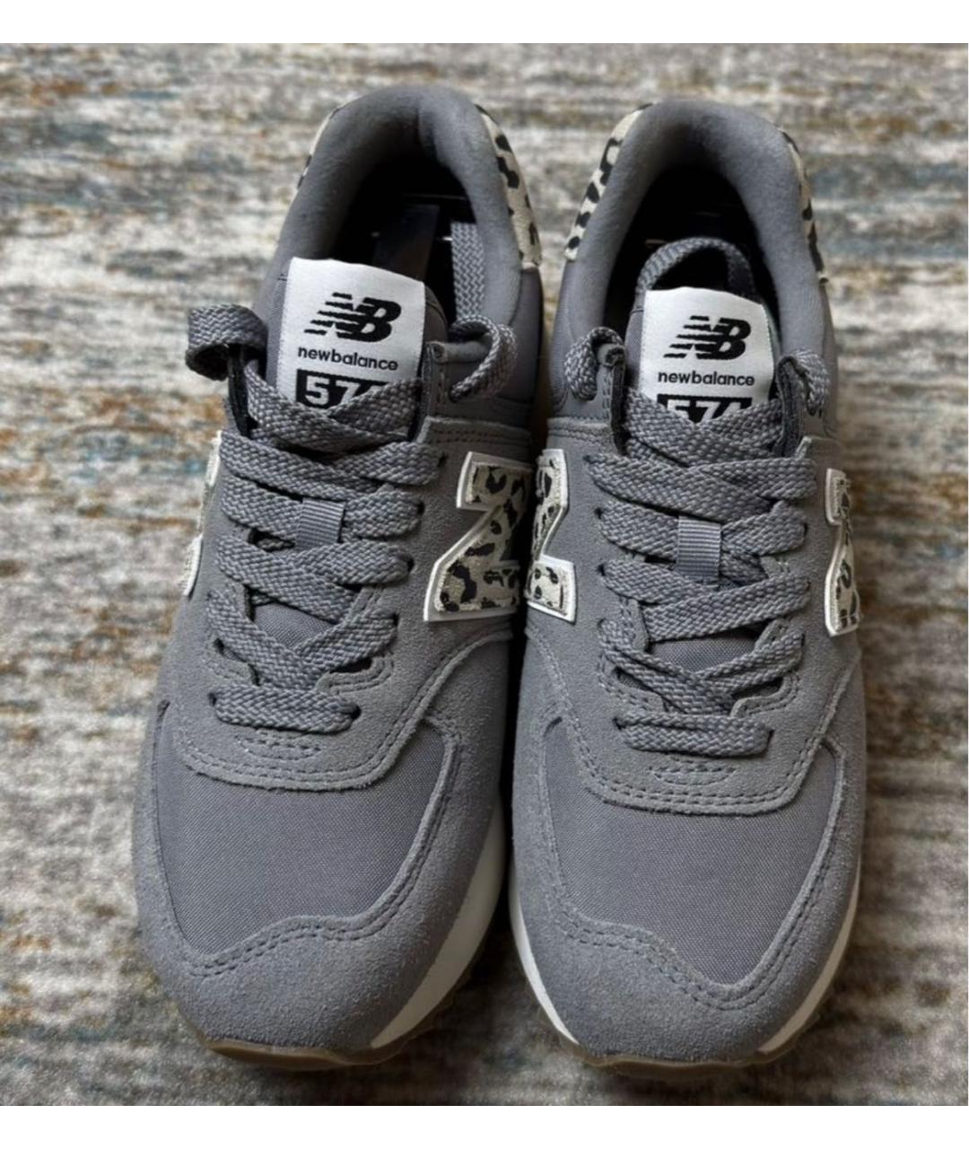 NEW BALANCE Серые замшевые кроссовки, фото 4