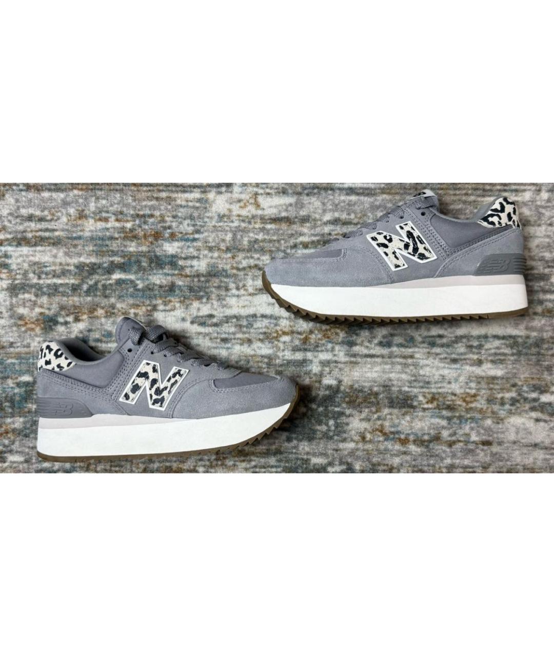 NEW BALANCE Серые замшевые кроссовки, фото 9