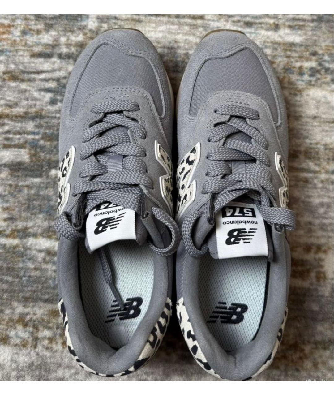 NEW BALANCE Серые замшевые кроссовки, фото 7