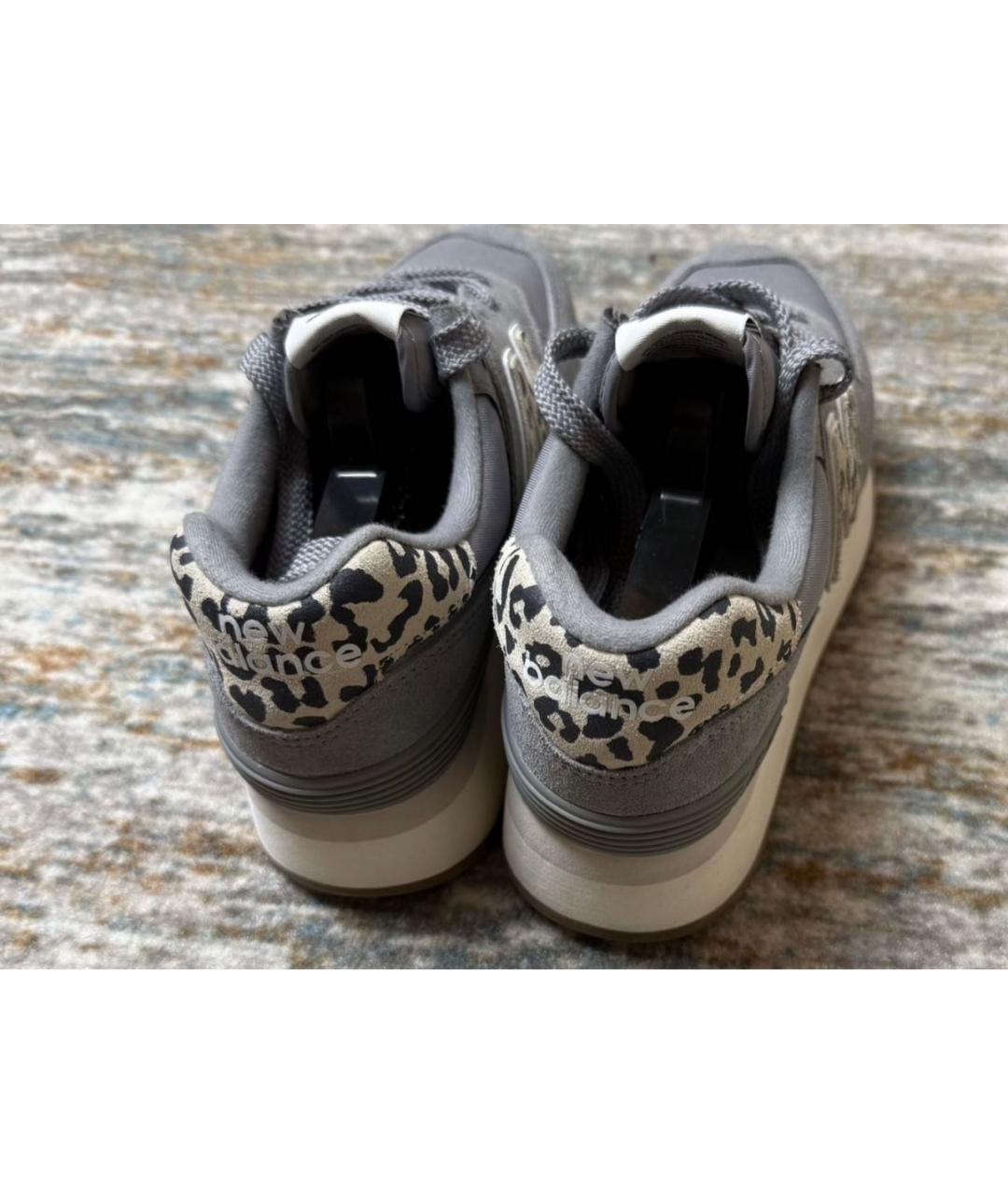 NEW BALANCE Серые замшевые кроссовки, фото 5
