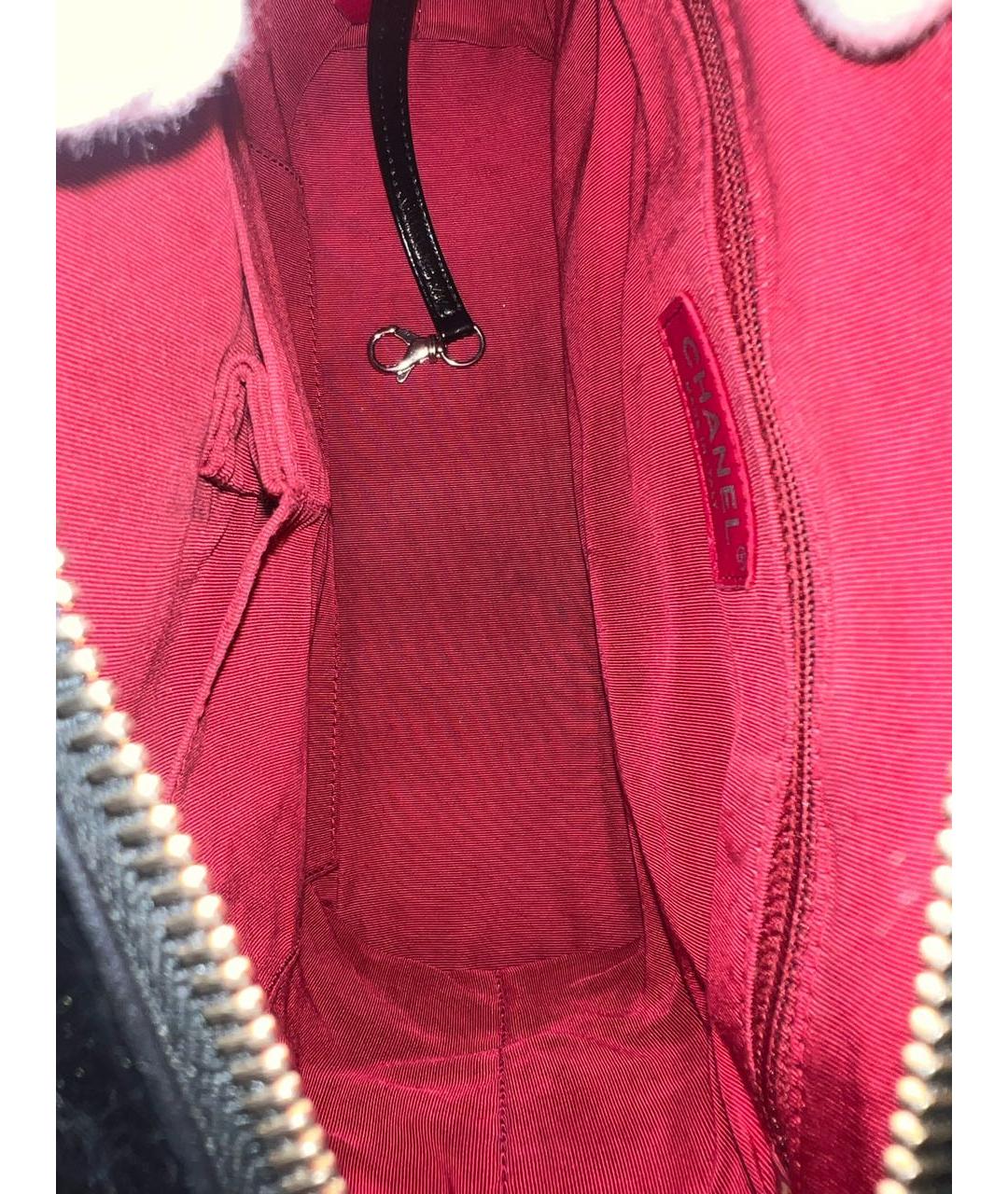 CHANEL Черная кожаная сумка через плечо, фото 8