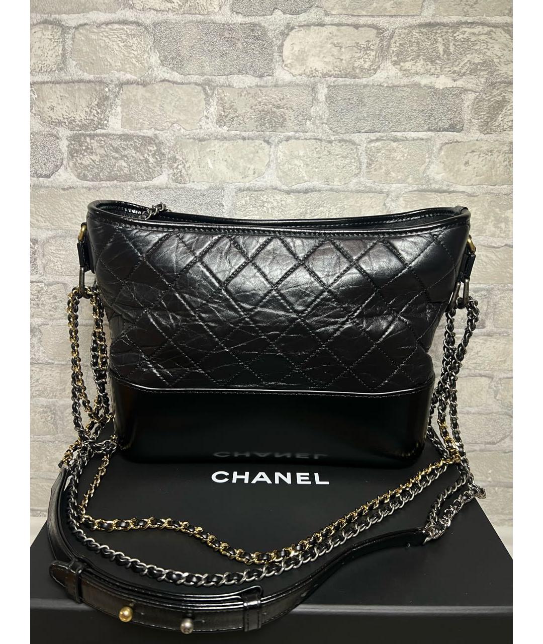 CHANEL Черная кожаная сумка через плечо, фото 4