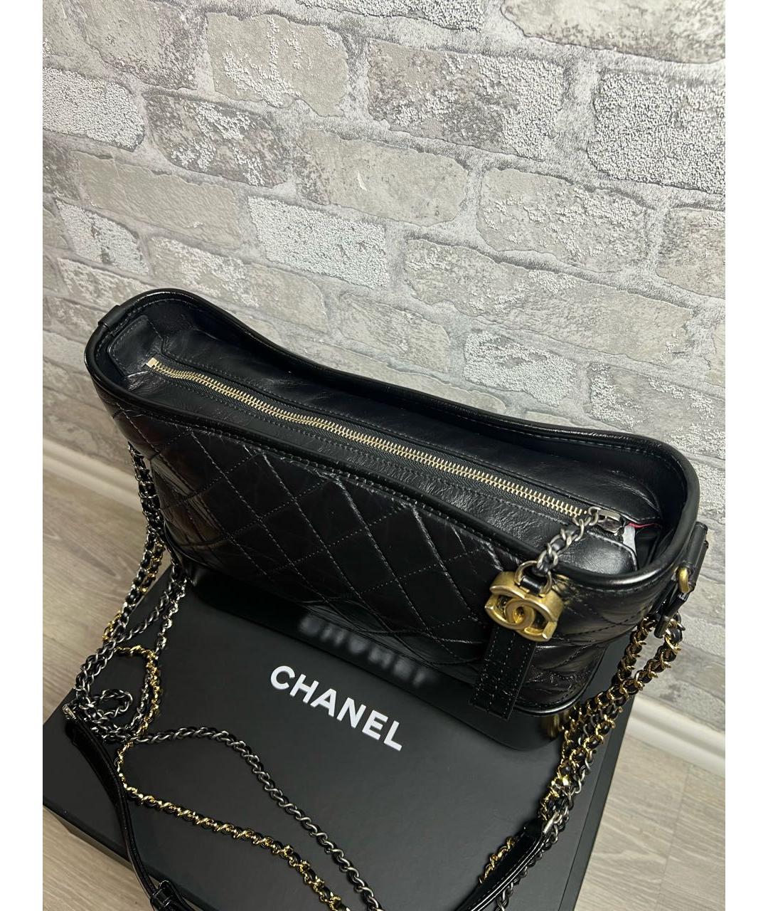 CHANEL Черная кожаная сумка через плечо, фото 3