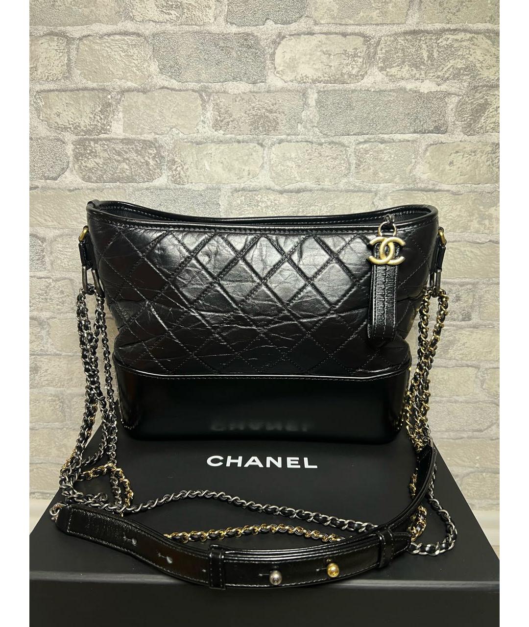CHANEL Черная кожаная сумка через плечо, фото 9