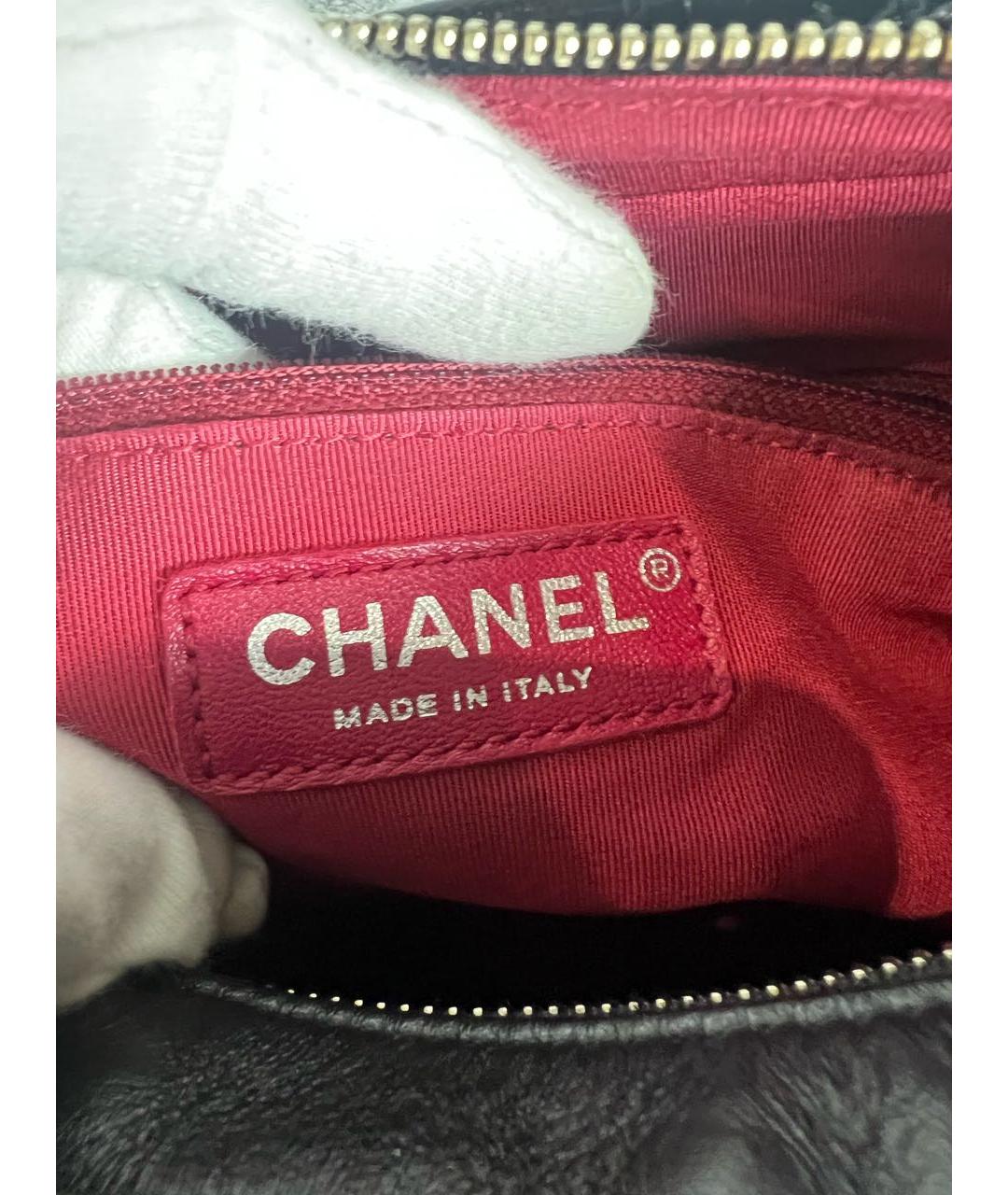 CHANEL Черная кожаная сумка через плечо, фото 7