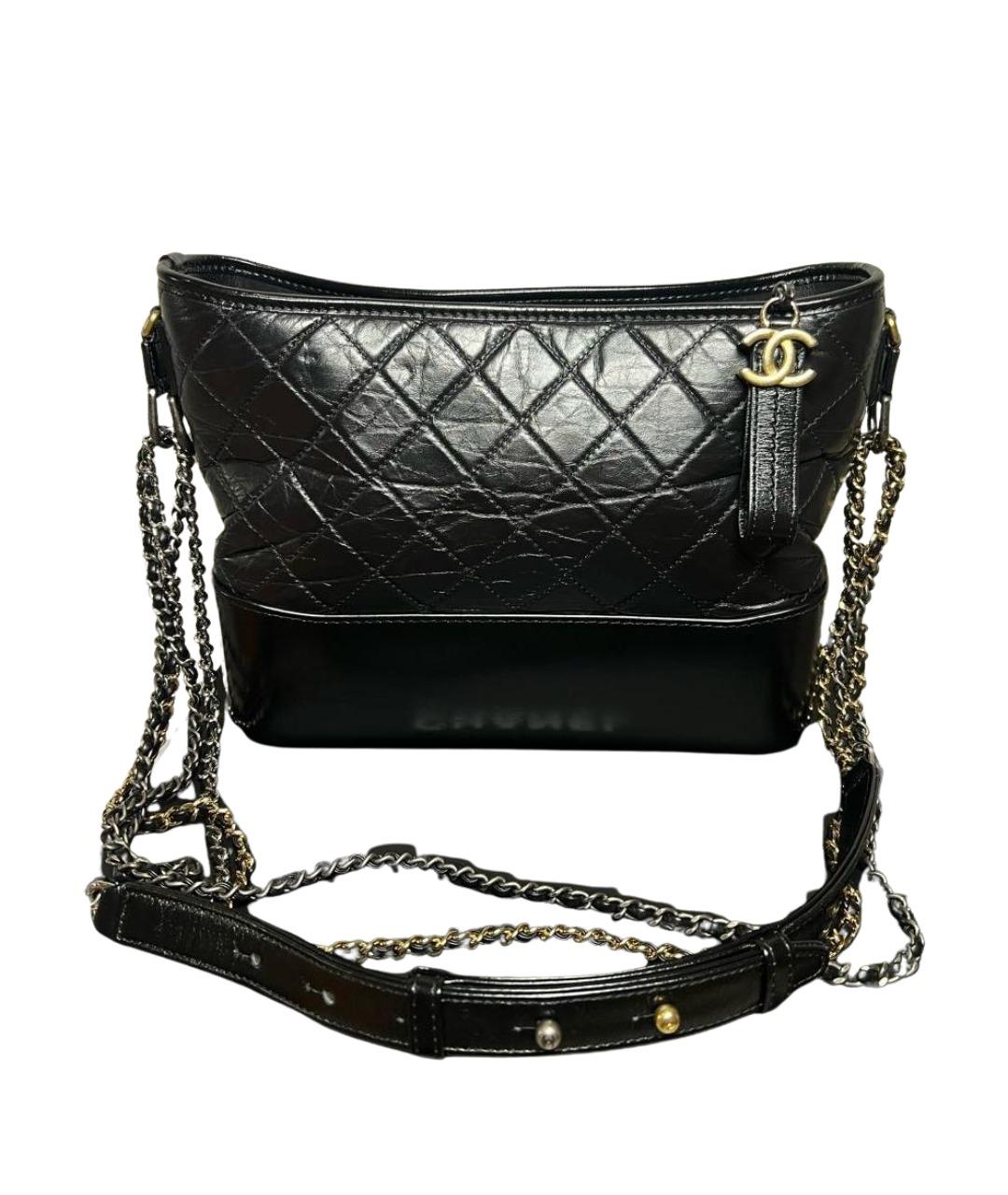 CHANEL Черная кожаная сумка через плечо, фото 1