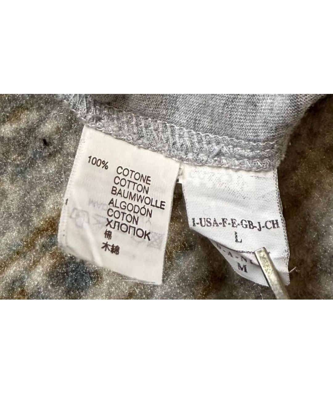 BRUNELLO CUCINELLI Серое хлопковое поло с коротким рукавом, фото 5