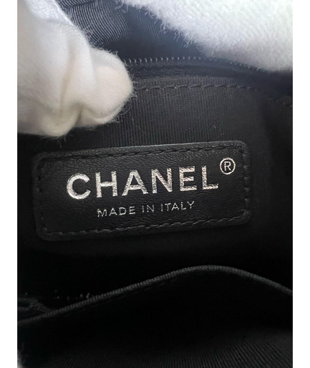 CHANEL Черная кожаная сумка через плечо, фото 7
