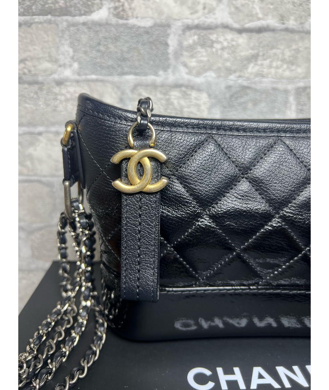 CHANEL Черная кожаная сумка через плечо, фото 3