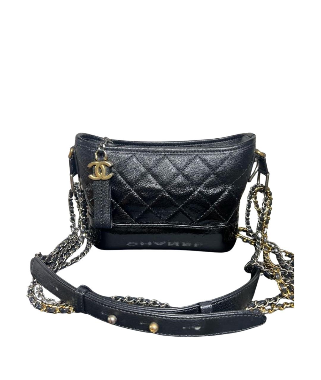 CHANEL Черная кожаная сумка через плечо, фото 1