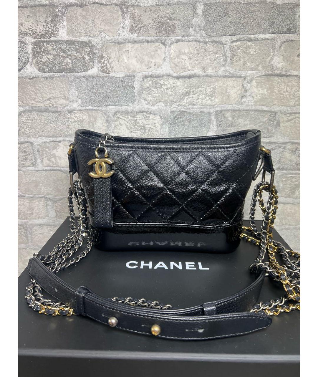 CHANEL Черная кожаная сумка через плечо, фото 9