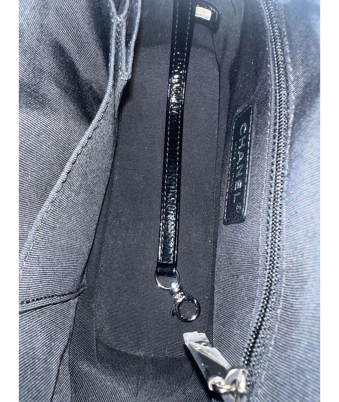 CHANEL Черная кожаная сумка через плечо, фото 8