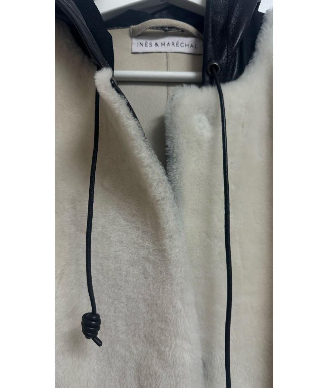 INES & MARECHAL Белая меховая дубленка, фото 4