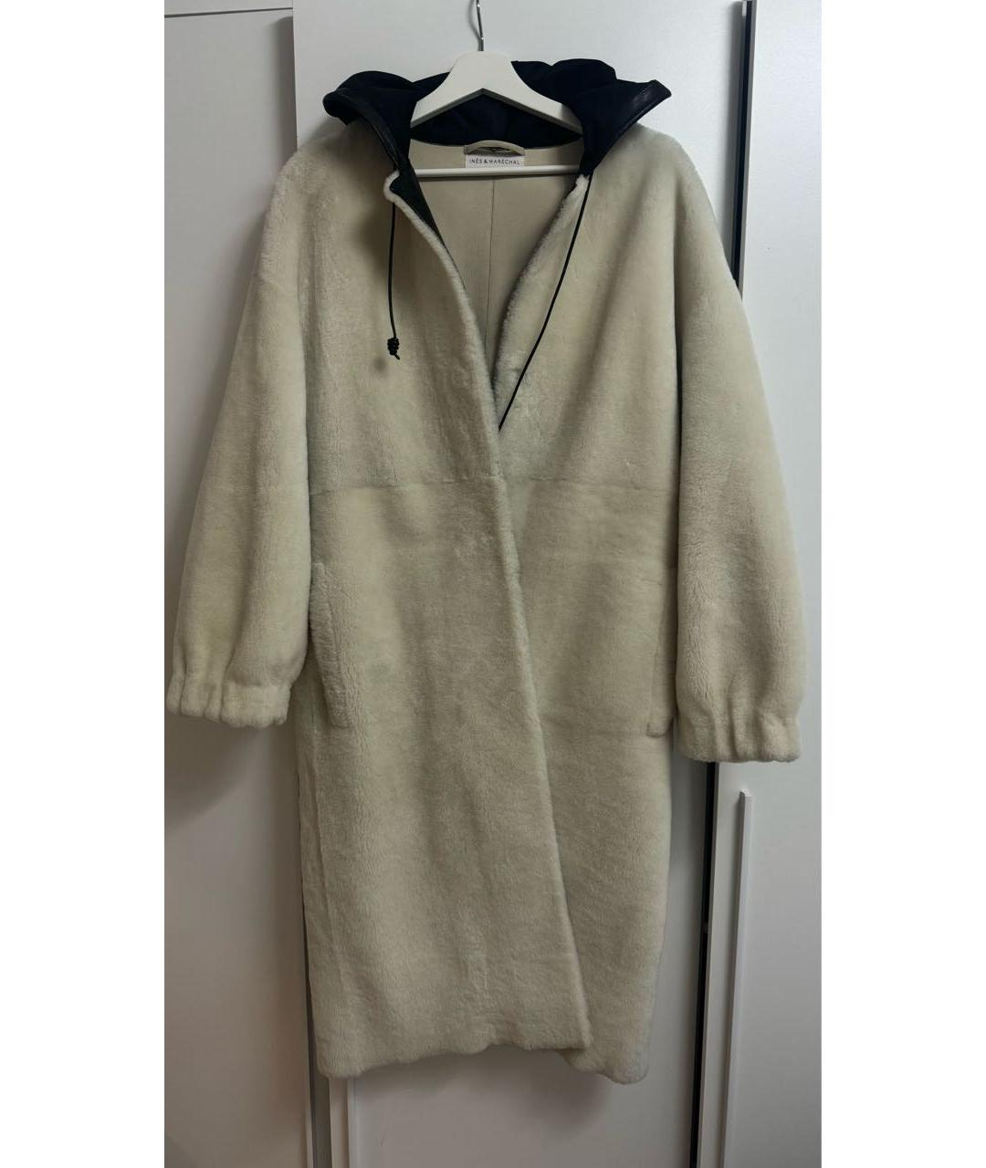 INES & MARECHAL Белая меховая дубленка, фото 6